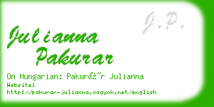 julianna pakurar business card